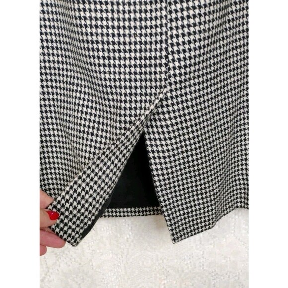 Vintage Houndstooth Skirt Suit KTF by Kristinn Steinarr Size 8 - Picture 13 of 16